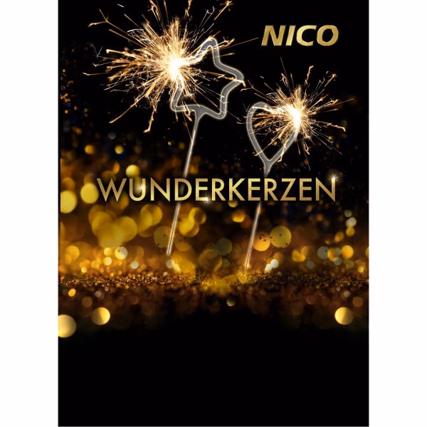 Wunderkerze Stern und Herzform 1 Wunderkerze Stern und Herzform